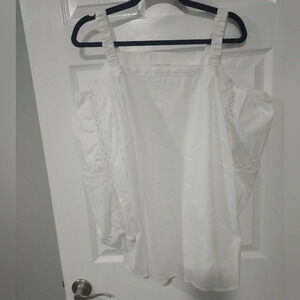 NWT Cato White Cold Shoulder Long Sleeve Blouse in Size 18/20 2X